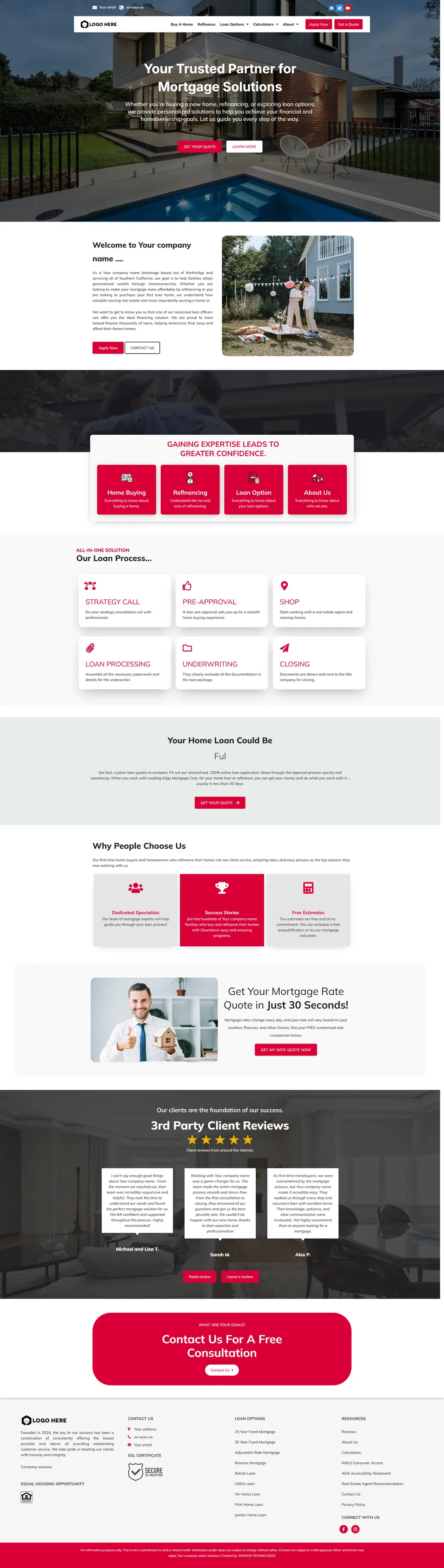 Design 3 mortgage website demo