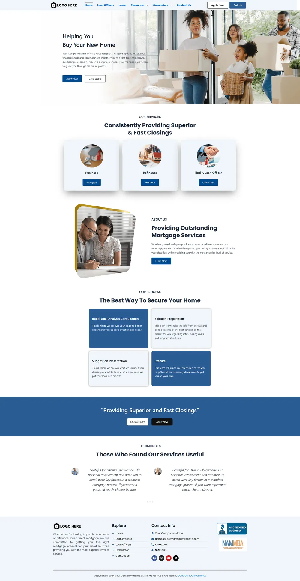 Design 4 mortgage website demo