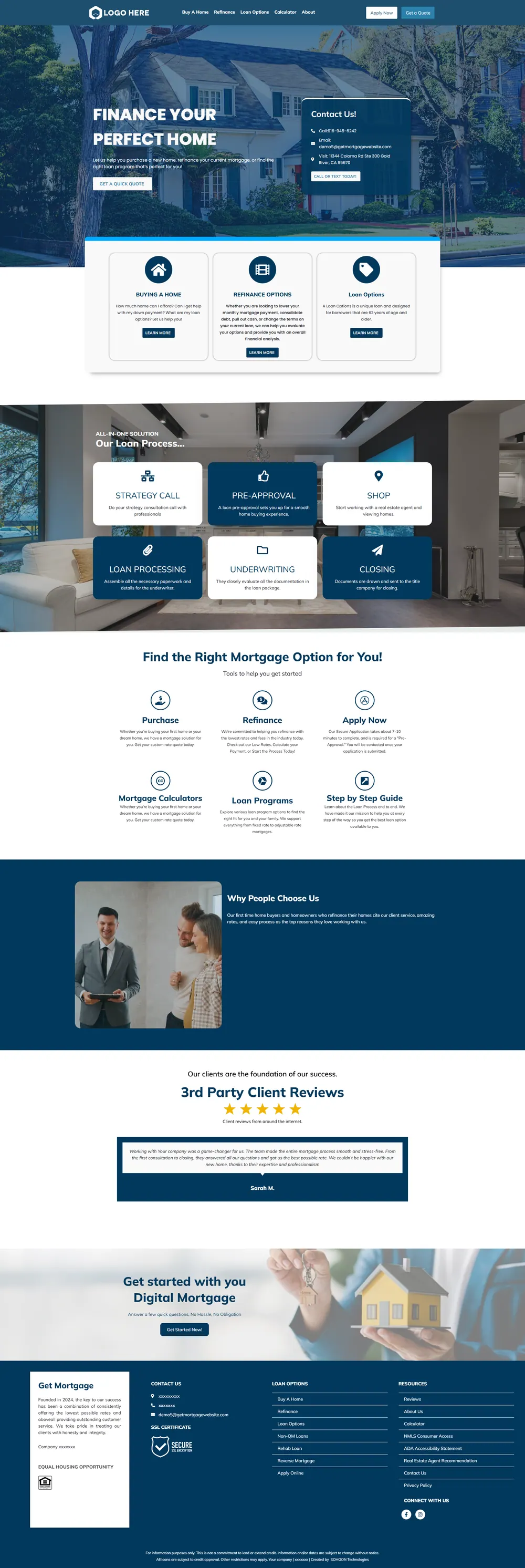 Design 5 mortgage website demo
