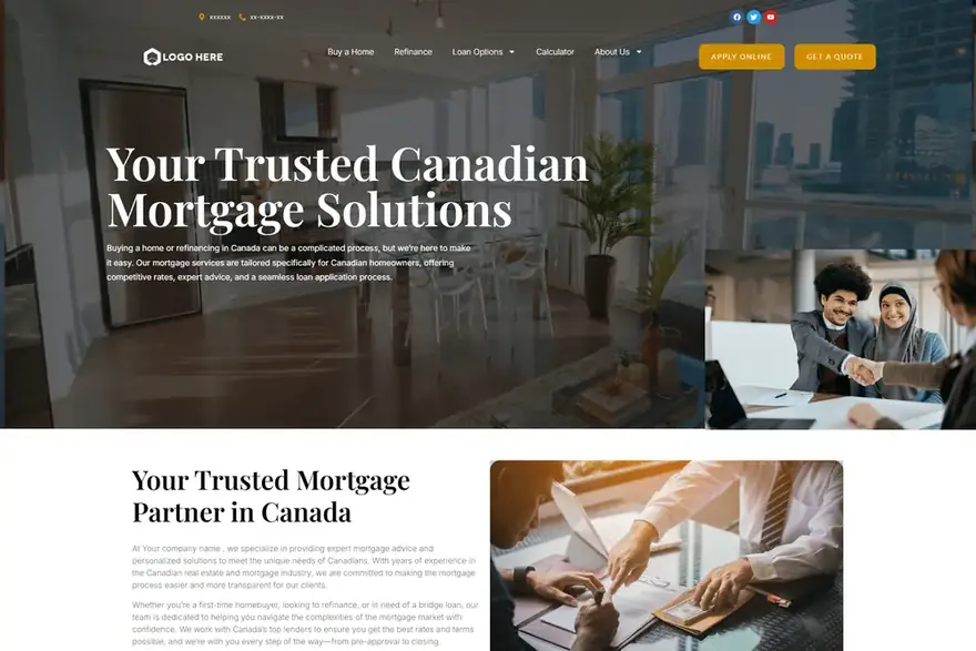 Design 14 — Canada mortgage website design preview