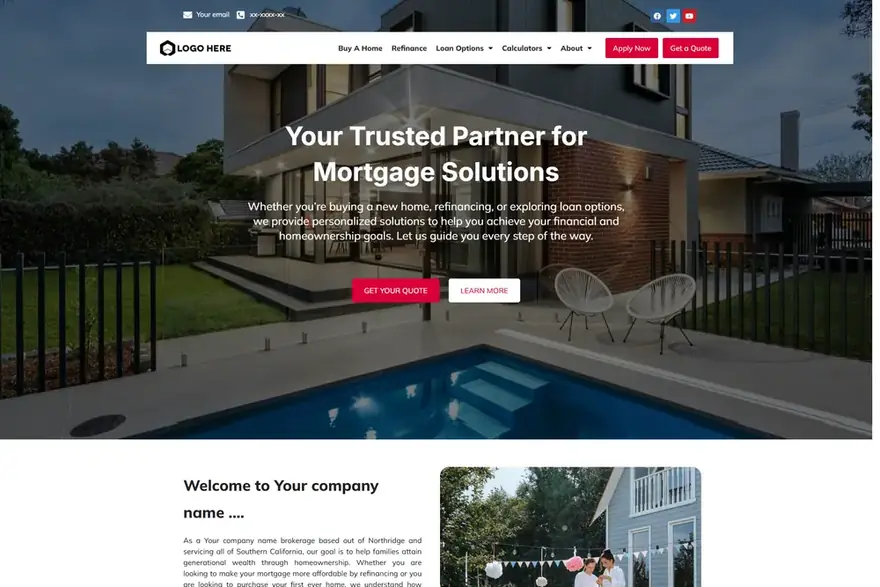 Design 3 — United States mortgage website design preview