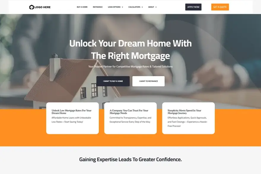 Design 9 — United States mortgage website design preview